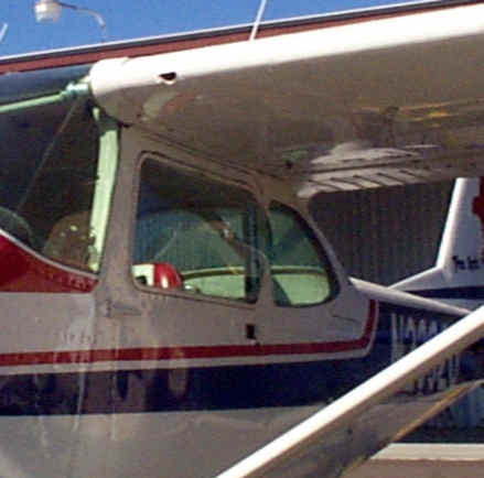 Pilot's (LH) Side of a Cessna 172 shown