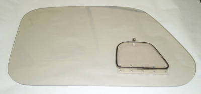 PA-32 Door window with assembled frameless style vent shown, other door windows are similar
